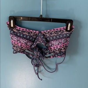 Purple and blue bathing suit top